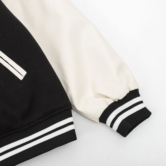 Little Monster Embroidered Baseball Jacket Black Human Made - Picture 5 of 8